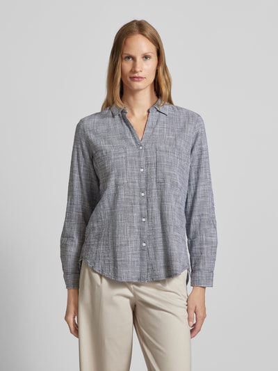 Tom Tailor Bluse mit Umlegekragen Dunkelblau 4