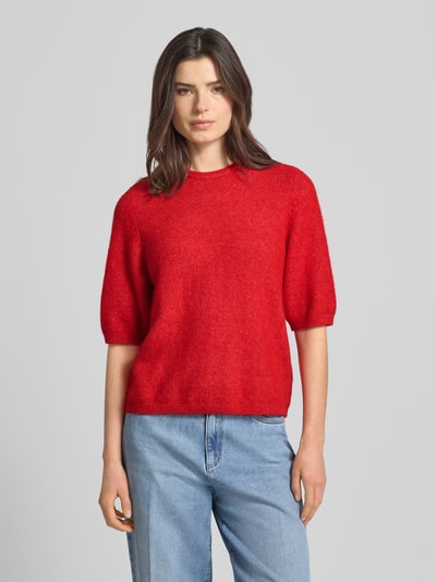 Gestuz Relaxed Fit T-Shirt aus Alpaka-Mix Modell 'Alpha' Rot 4