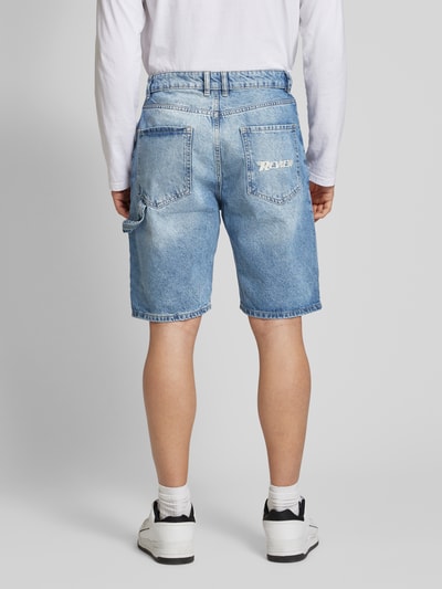 REVIEW Baggy fit korte jeans in 5-pocketmodel Blauw - 5