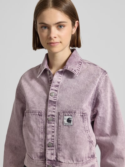 Carhartt Work In Progress Regular Fit Jeansjacke mit Logopatch Modell 'Arca' Rosa 3