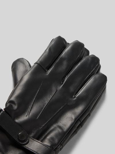 Barbour Rękawiczki z naturalnej skóry bydlęcej Czarny 3