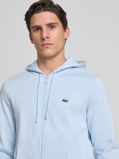 Lacoste Sweatjacke mit Label-Patch Hellblau 3