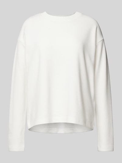 s.Oliver RED LABEL Relaxed Fit Sweatshirt mit gebrushter Oberfläche Weiss 2