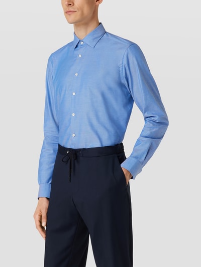 Jake*s Freizeithemd mit Sportmanschetten Royalblau 4
