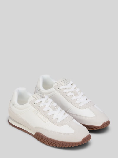 Produktfoto, Low Top Sneaker Modell 'GUSTAFINA' von Marc O'Polo, Mehrfarbig, Optik, abgerundete Schuhspitze, flache Absatzform, Label-Schriftzug, Schnürung, Leder-Nylon-Mix