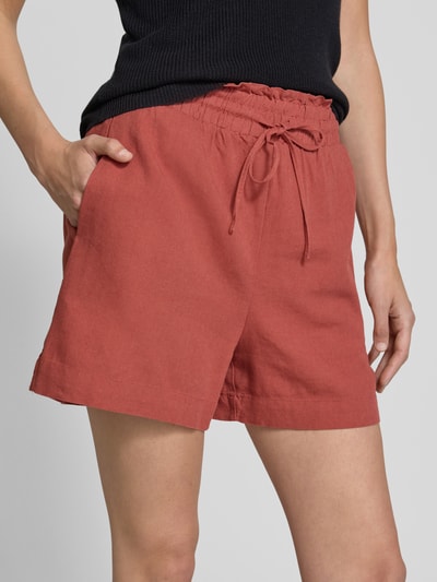 Vero Moda Loose fit korte broek van een mix van viscose en linnen, model 'MYMILO' Lichtrood - 3
