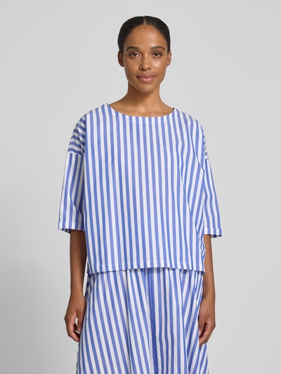 Rich & Royal Relaxed Fit Bluse mit U-Boot-Ausschnitt Marine 4