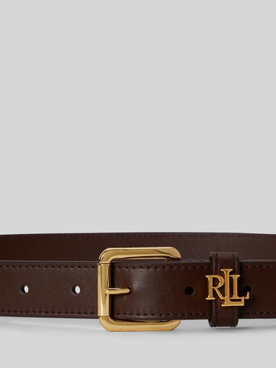 Lauren Ralph Lauren Riem van echt leer met logodetail Donkerbruin - 2