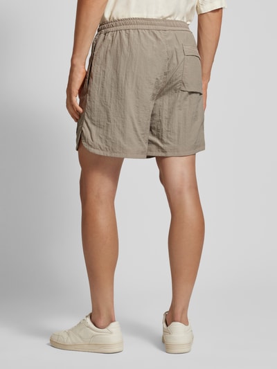 Multiply Apparel Regular Fit Shorts mit Label-Print Beige 5