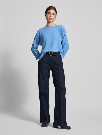 OPUS Straight leg jeans met riemlussen, model 'Miva palazzo' Donkerblauw - 1