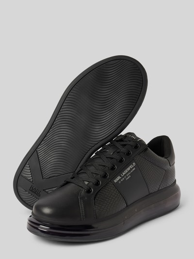 Karl Lagerfeld Ledersneaker mit Label-Schriftzug Modell 'LOW KAPRI' Black 4