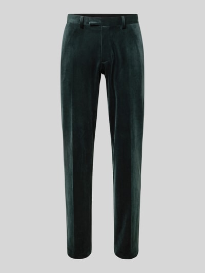 MCNEAL Slim fit stoffen broek van fluweel Donkergroen - 2