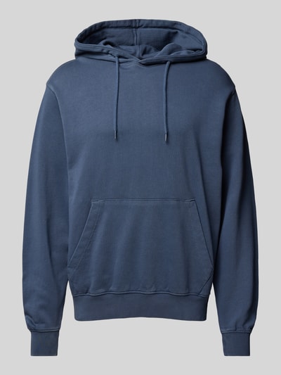 Jack & Jones Bluza z kapturem i kieszenią kangurką model ‘CHARGE FADED’ Jeansowy niebieski 2
