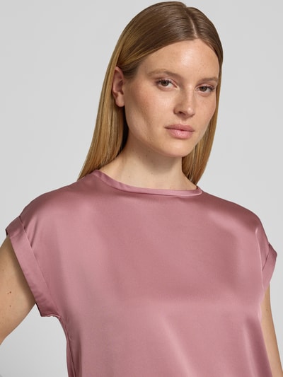 VILA T-Shirt aus Satin mit Rundhalsausschnitt Modell 'ELLETTE' Rose 3