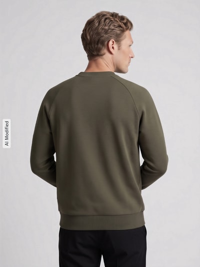 BOSS Green Sweatshirt mit tonalem Logo-Schriftzug Modell 'Salbo' Dunkelgruen 5