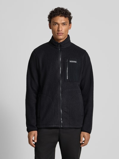 COLUMBIA Fleecejack met borstzak en labelstitching, model 'Jasper' Zwart - 4