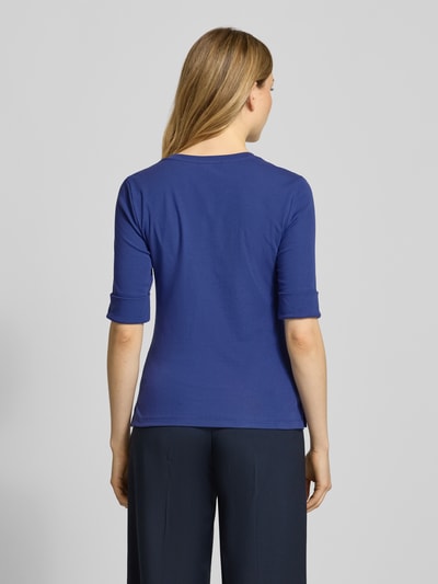 Lauren Ralph Lauren T-Shirt mit V-Ausschnitt Modell 'JUDY' Jeansblau 5