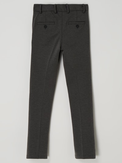 Jack & Jones Slim fit chino van jersey, model 'Marco'  Middengrijs gemêleerd - 4