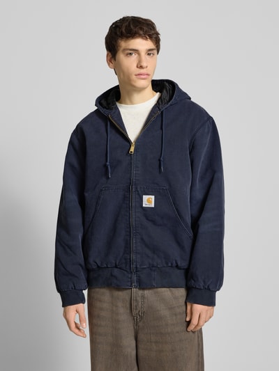 Carhartt Work In Progress Jack met kangoeroezak en labeldetail Donkerblauw - 4
