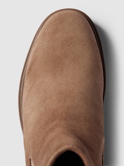 Lauren Ralph Lauren Chelsea boots met rubberen inzetten, model 'CORINNE' Taupe - 4