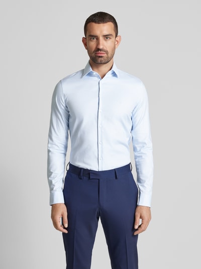 CK Calvin Klein Slim Fit Business-Hemd mit Knopfleiste Modell 'Bari' Bleu 4