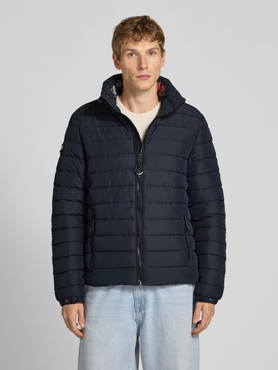Superdry Gewatteerd jack met opstaande kraag, model 'Fuji' Donkerblauw - 4