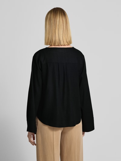 My Essential Wardrobe Blouseshirt met V-hals, model 'Dias' Zwart - 5