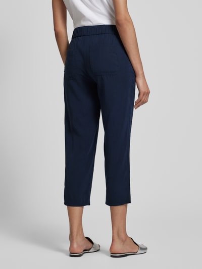 Toni Dress Regular fit stoffen broek met verkort model, model 'Pia' Marineblauw - 5