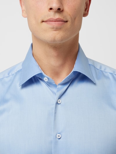 Eterna Koszula biznesowa o kroju slim fit z diagonalu Błękitny 3