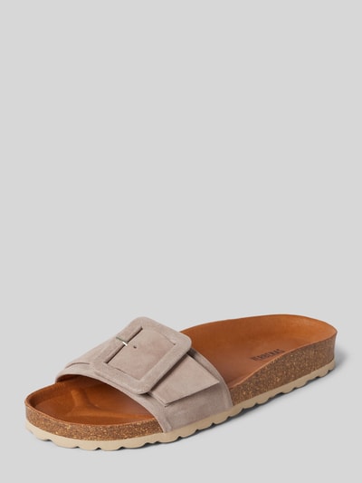 Verbenas Sandalette aus Leder in unifarbenem Design Modell 'REIKO' Beige 1