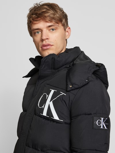 Calvin Klein Jeans Kurtka pikowana z nadrukiem z logo Czarny 3