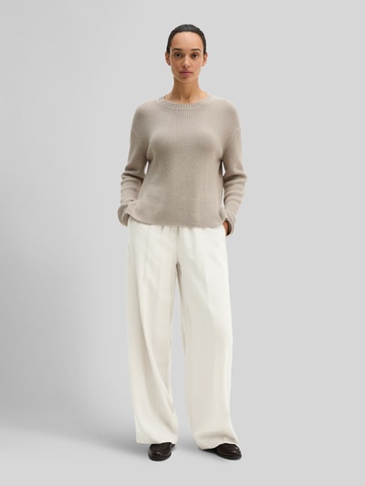 Marc O'Polo Loose Fit Pullover aus reiner Baumwolle Stein 1