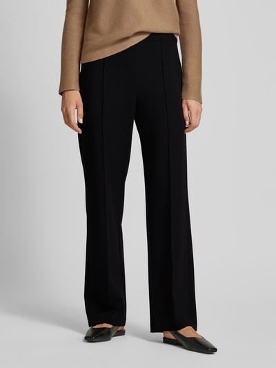 MAC Pantalon met persplooien, model 'Chiara' Zwart - 4