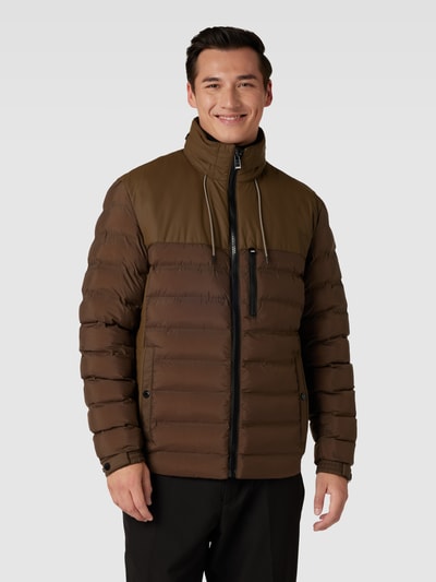 BOSS Steppjacke mit Stehkragen Modell 'Curumo' Mittelbraun 4