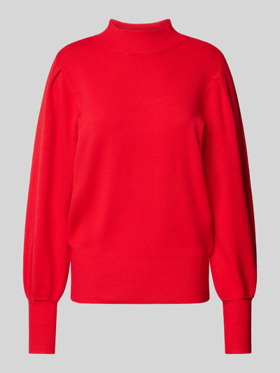 YAS Gebreide pullover met opstaande kraag, model 'FONNY' Rood - 1