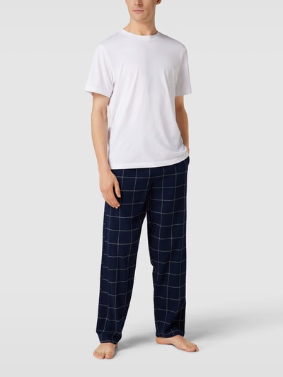 Christian Berg Men Pyjama-Hose mit Allover-Muster Marineblau 1