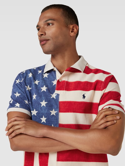 Polo Ralph Lauren Poloshirt met all-over motief Rood - 3
