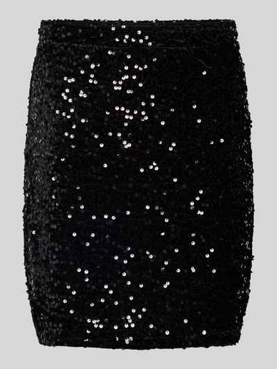 Pieces Spódnica midi o kroju podkreślającym sylwetkę z cekinowym obszyciem model ‘KAM’ Czarny 2