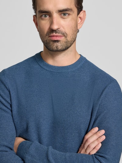 MCNEAL Strickpullover mit gerippten Abschlüssen Rauchblau Melange 3