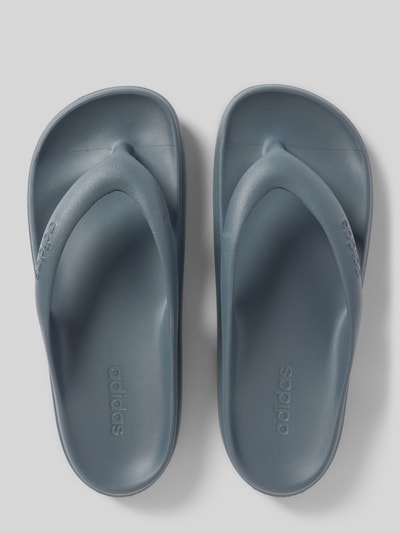 Produktfoto, Badeschuhe mit Label-Prägung Modell 'ADILETTE LUMIA' von adidas, unifarben, rund, flach, strukturierte Sohle, Herren