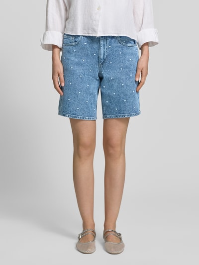 VERO MODA Regular Fit Jeansshorts aus Baumwoll-Mix Modell 'TESS' Jeansblau 4