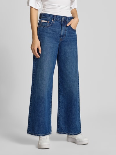 Calvin Klein Jeans Wide Leg Jeans aus reiner Baumwolle Modell 'JULIU' Dunkelblau 4