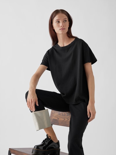 Nili Lotan T-Shirt mit Used-Details Schwarz 6