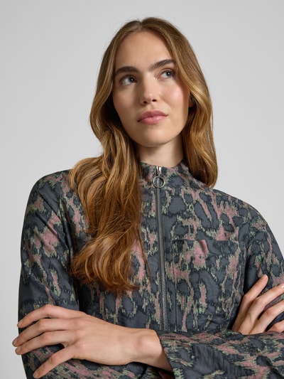 JAKE*S STUDIO WOMAN Knielange jurk van viscosemix met schipperskraag Bordeaux - 3