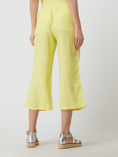 Emily Van den Bergh Culotte aus Leinen Hellgelb 5