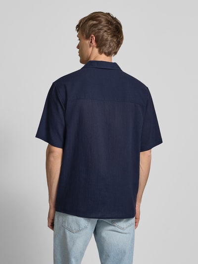 Redefined Rebel Regular Fit Freizeithemd mit Strukturmuster Modell 'FELIX' Marine 5