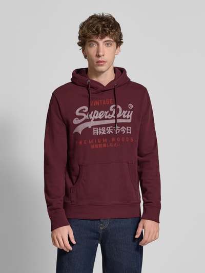 Superdry Hoodie mit Känguru-Tasche Bordeaux 4