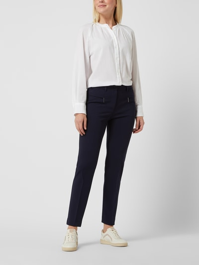 Gardeur Stoffen broek met persplooien  Marineblauw - 1