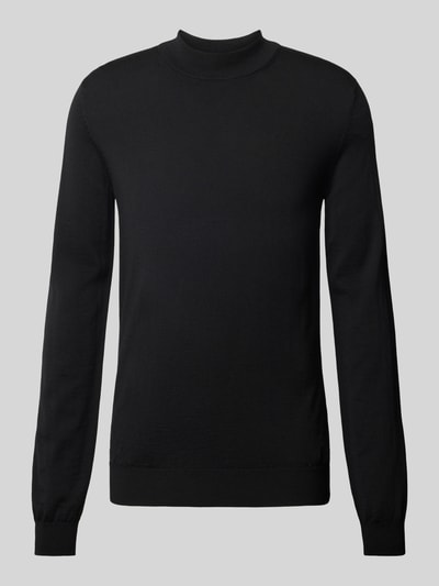 HUGO Strickpullover mit Turtleneck Modell 'San Matteo' Black 2