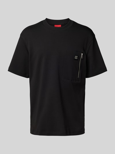 HUGO Regular Fit T-Shirt mit Brusttasche Modell 'Dargentee' Black 2